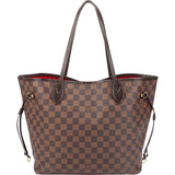 Louis Vuitton Damier Ebene Monogram Neverfull MM Shopper Handbag
