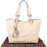 Gucci Leather GG Monogram Horsebit Handbag
