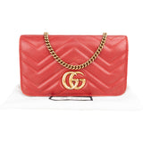 Gucci Quilted Leather GG Flap Crossbody Bag
