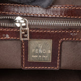 Fendi Cotton Baguette Marmor Buckle Shoulder Bag