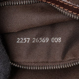 Fendi Cotton Baguette Marmor Buckle Shoulder Bag