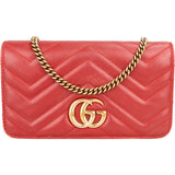 Gucci Quilted Leather GG Flap Crossbody Bag