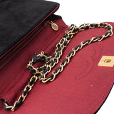 Chanel Velour Marque 24K Gold Single Flap Shoulder Bag