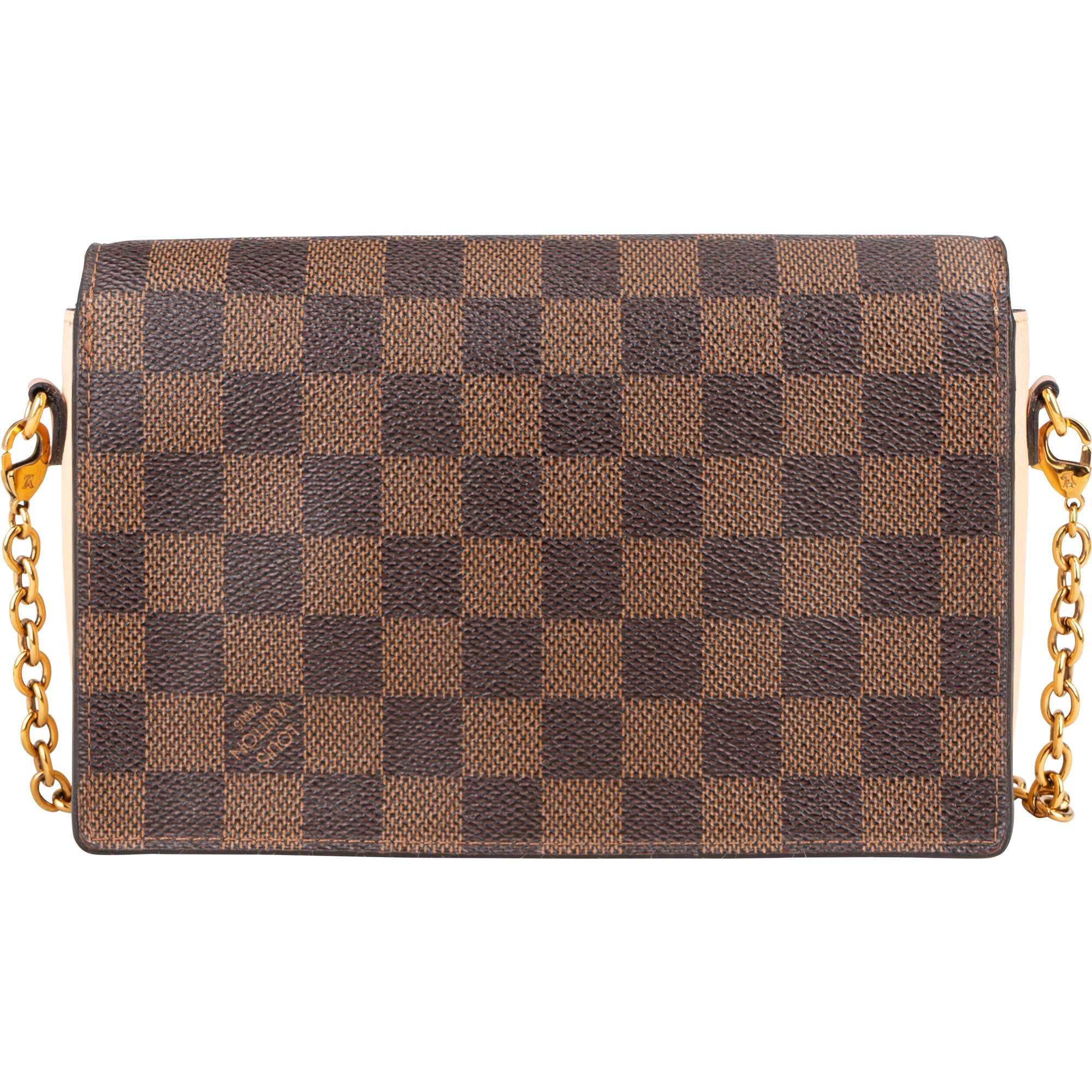 Louis Vuitton Damier Ebene Monogram Vavin Chain Crossbody Bag - vintageandkickz