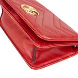 Gucci Quilted Leather GG Flap Crossbody Bag