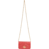 Gucci Quilted Leather GG Flap Crossbody Bag