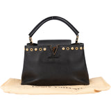 Louis Vuitton Noir Taurillon Pins Capucines PM Handbag