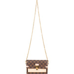 Louis Vuitton Damier Ebene Monogram Vavin Chain Crossbody Bag - vintageandkickz