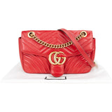 Gucci Quilted Leather Marmont GG Crossbody Bag