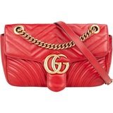 Gucci Quilted Leather Marmont GG Crossbody Bag