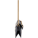 Gucci Black Leather Queen Margaret Bee Shoulder Bag