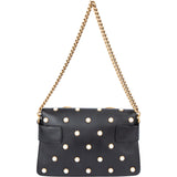 Gucci Black Leather Queen Margaret Bee Shoulder Bag