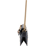 Gucci Black Leather Queen Margaret Bee Shoulder Bag