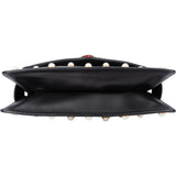 Gucci Black Leather Queen Margaret Bee Shoulder Bag
