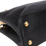 Louis Vuitton Noir Taurillon Pins Capucines PM Handbag