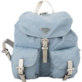 Prada Baby Blue Nylon Triangle Backpack