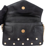 Gucci Black Leather Queen Margaret Bee Shoulder Bag