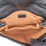 Gucci Black Leather Queen Margaret Bee Shoulder Bag