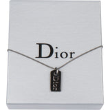 Christian Dior Space Grey Dog Tag Necklace