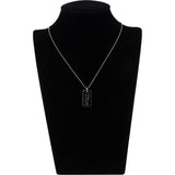 Christian Dior Space Grey Dog Tag Necklace