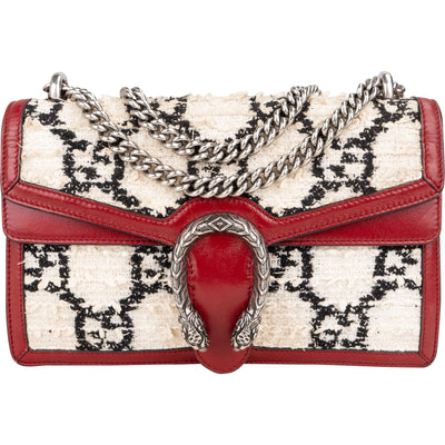 Gucci GG Tweed Monogram Dionysus Shoulder Bag