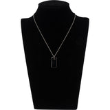 Christian Dior Space Grey Dog Tag Necklace
