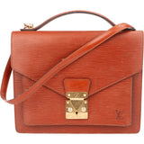 Louis Vuitton Cognac Epi Leather Monceau Handbag