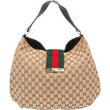 Gucci GG Monogram Sherry Line Hobo Bag