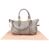 Miu Miu Grey Leather City Handbag