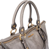 Miu Miu Grey Leather City Handbag