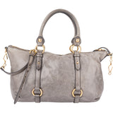 Miu Miu Grey Leather City Handbag