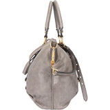 Miu Miu Grey Leather City Handbag