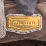 Miu Miu Grey Leather City Handbag
