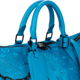 Louis Vuitton Blue Turquiose 2020 Triagle Keepall 50 Bandouliere