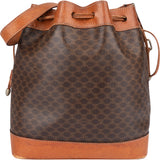 Celine Maccadam Monogram Bucket Shoulder Bag