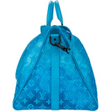 Louis Vuitton Blue Turquiose 2020 Triagle Keepall 50 Bandouliere