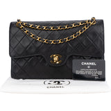 Chanel Quilted Lambskin 24K Gold Double Flap Shoulder Bag