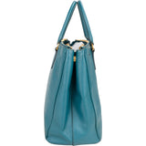 Prada Blue Saffiano Leather Galleria Handbag