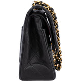 Chanel Quilted Lambskin 24K Gold Double Flap Shoulder Bag