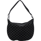 Gucci Suede GG Monogram Hobo Bag