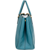 Prada Blue Saffiano Leather Galleria Handbag