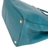 Prada Blue Saffiano Leather Galleria Handbag