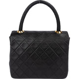 Chanel Quilted Lambskin 24K Gold Single Flap Handbag