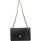 Chanel Quilted Lambskin 24K Gold Double Flap Shoulder Bag