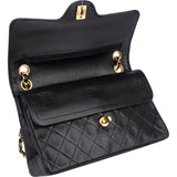 Chanel Quilted Lambskin 24K Gold Double Flap Shoulder Bag