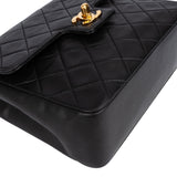 Chanel Quilted Lambskin 24K Gold Single Flap Handbag