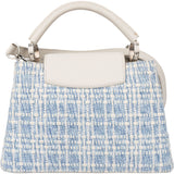 Louis Vuitton Bleu Blanco Tweed Capucines BB Handbag - vintageandkickz