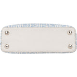 Louis Vuitton Bleu Blanco Tweed Capucines BB Handbag - vintageandkickz