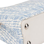 Louis Vuitton Bleu Blanco Tweed Capucines BB Handbag - vintageandkickz