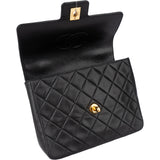 Chanel Quilted Lambskin 24K Gold Single Flap Handbag